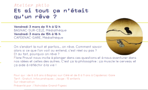 Atelier philo à Graines de Moutards : Et si tout ça n'était qu'un rêve ?