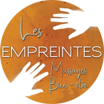 Logo de Les Empreintes - Flore Proust, massages bien-être sur Figeac et Capdenac-Gare.