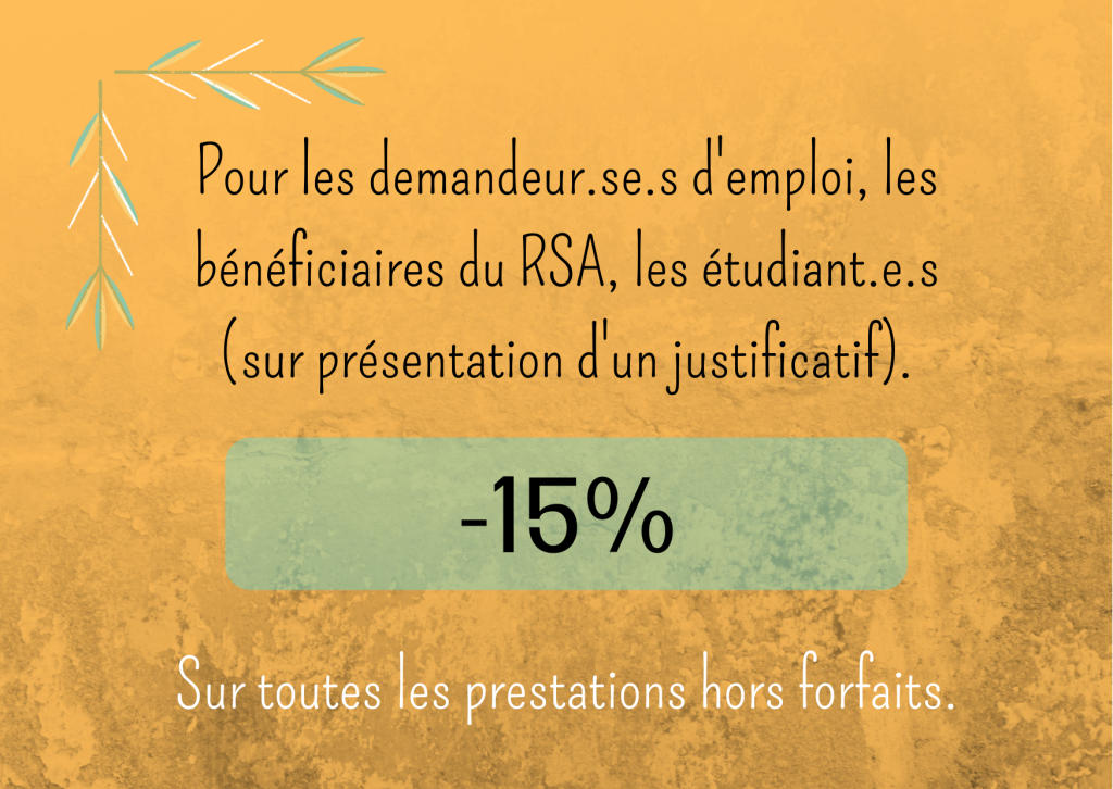 Offres et tarifs préférentiels : tarif réduit "Les Empreintes - Massages bien-être".